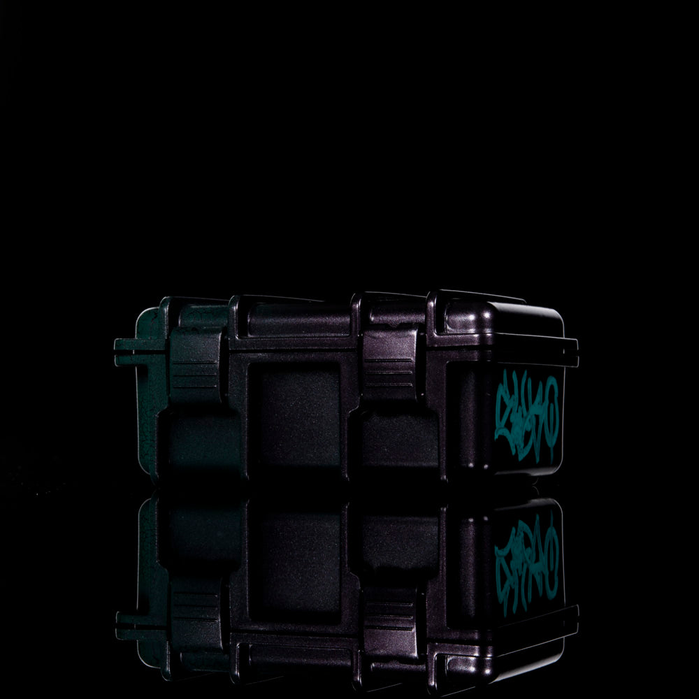 Sykotik Designs Collab Purple and Green Cracked Finish Case