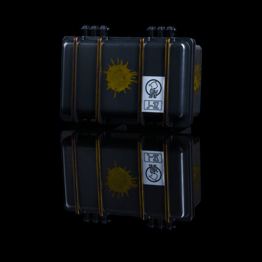 Sykotik Designs Collab Black with Gold Lines and Splat Case