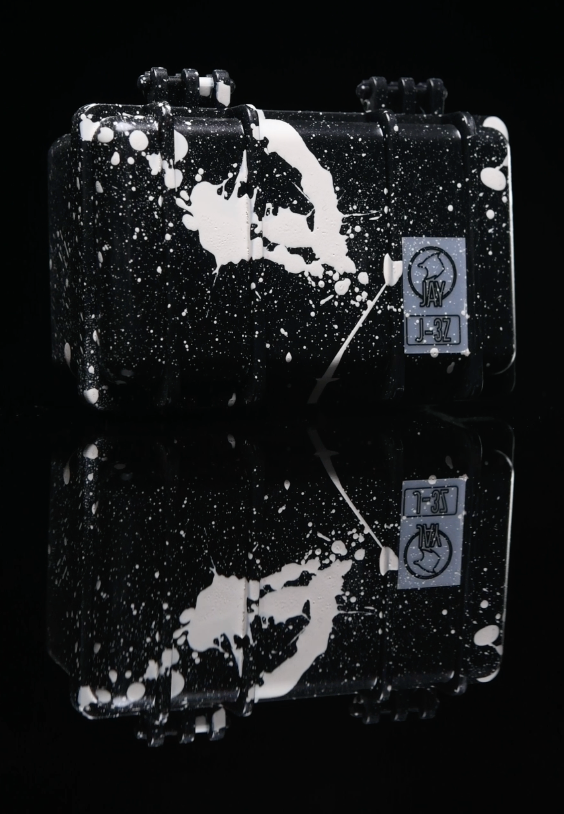 Sykotik Designs Collab Black with White Splatter Case