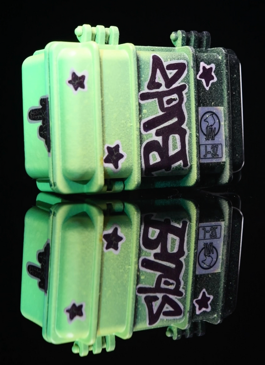 Sykotik Designs Collab Yellow "BUDZ" UV Reactive Case