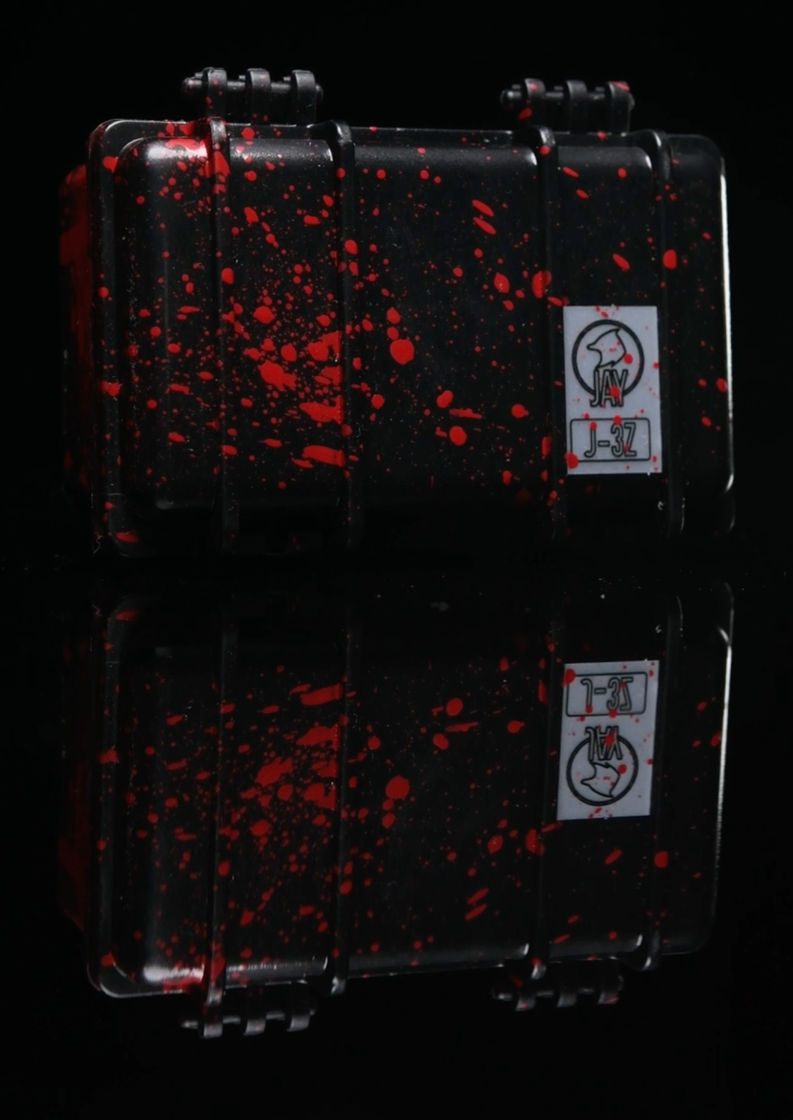 Sykotik Designs Collab Black with Red Splatter Case