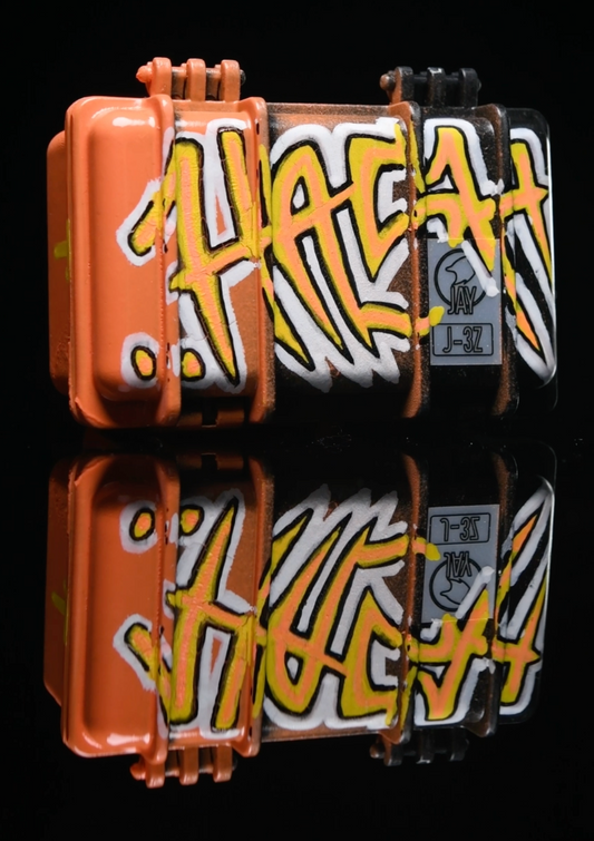 Sykotik Designs Collab Orange "HASH" UV Reactive Case