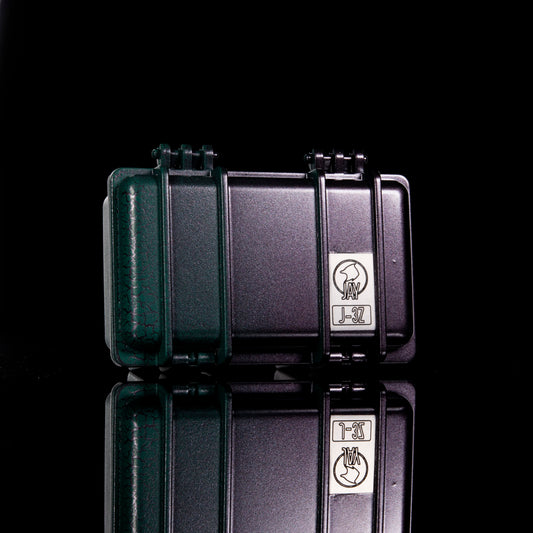 Sykotik Designs Collab Purple and Green Cracked Finish Case
