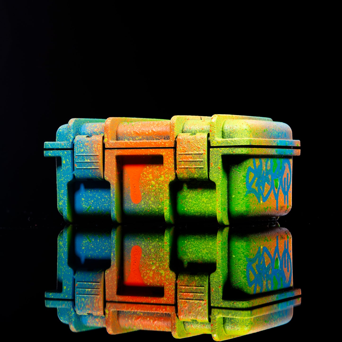 Sykotik Designs Collab Rainbow Splatter Case