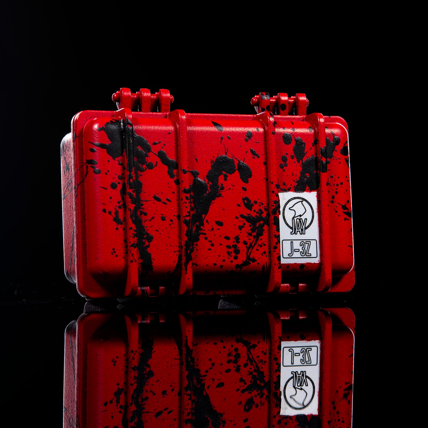 Sykotik Designs Collab Red and Black Splatter Case