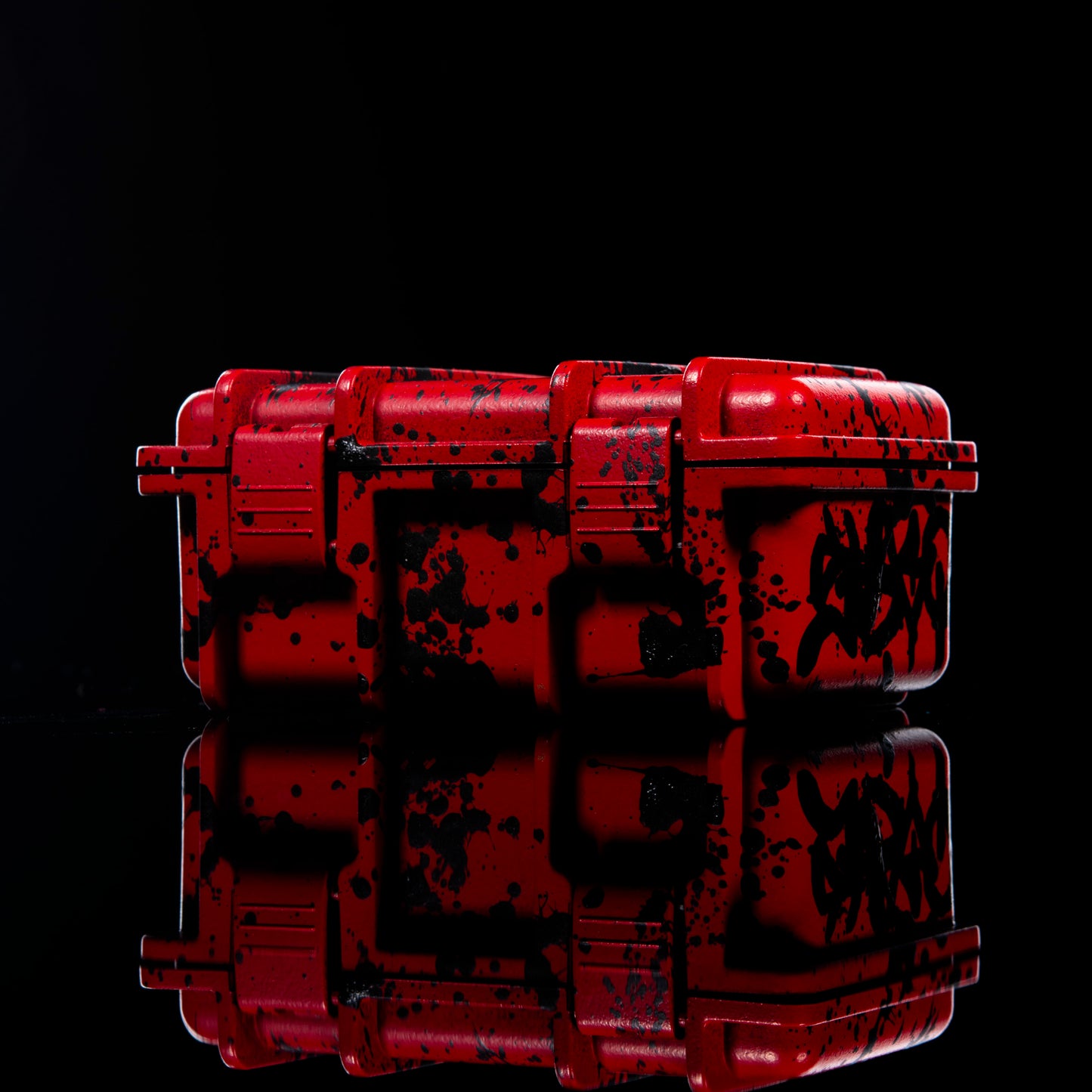 Sykotik Designs Collab Red and Black Splatter Case